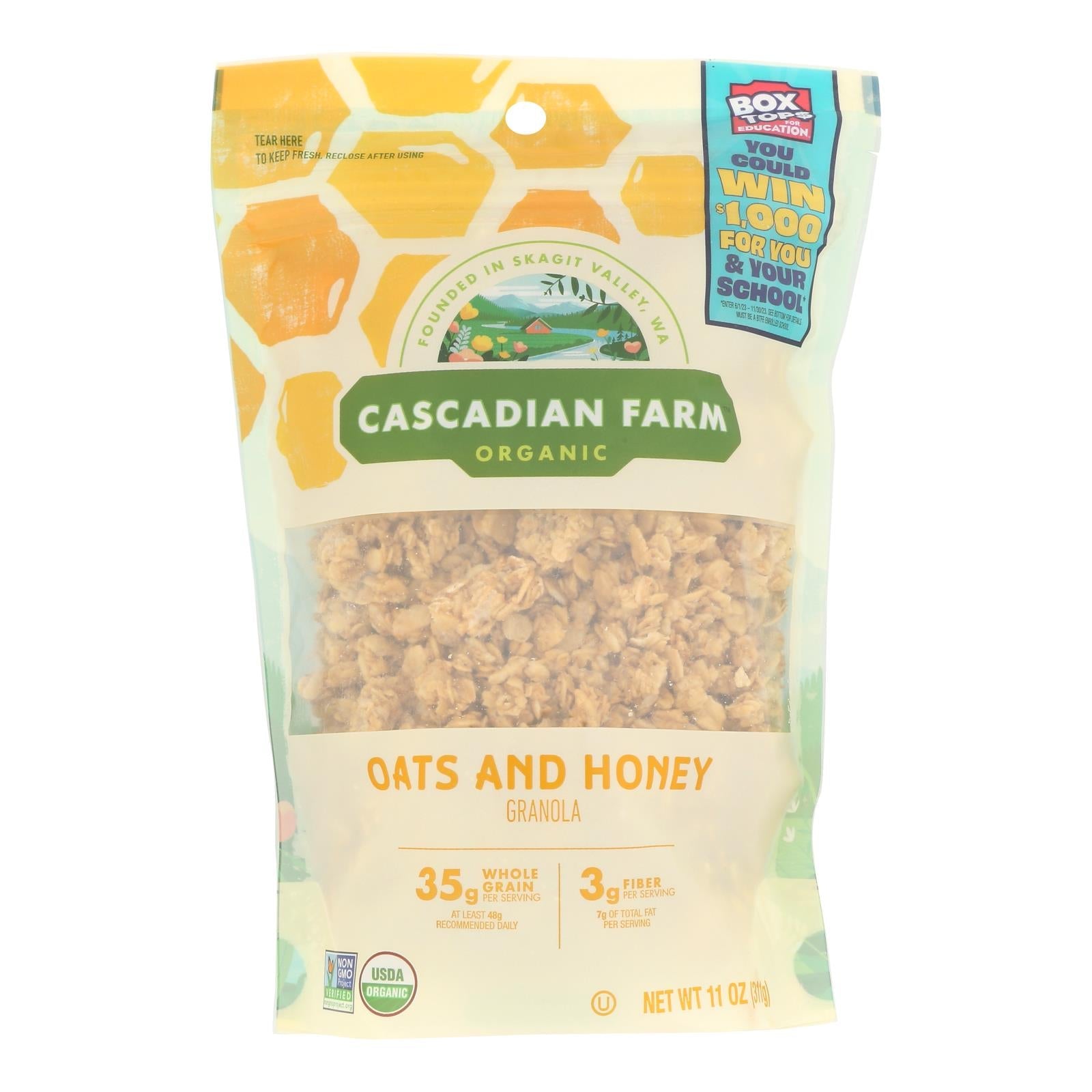 Cascadian Farm Organic Oats & Honey Granola, 4-Pack