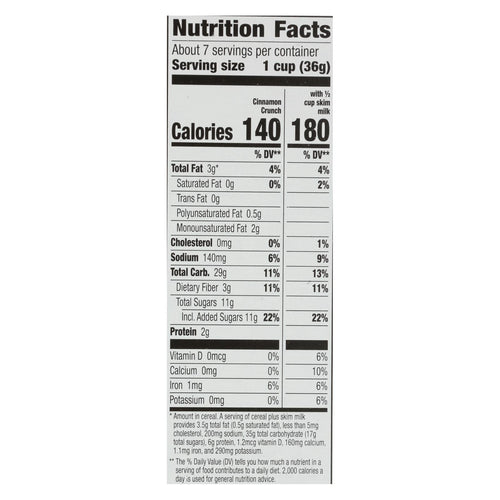 Cascadian Farm Organic Cinnamon Crunch Cereal, 10-Pack