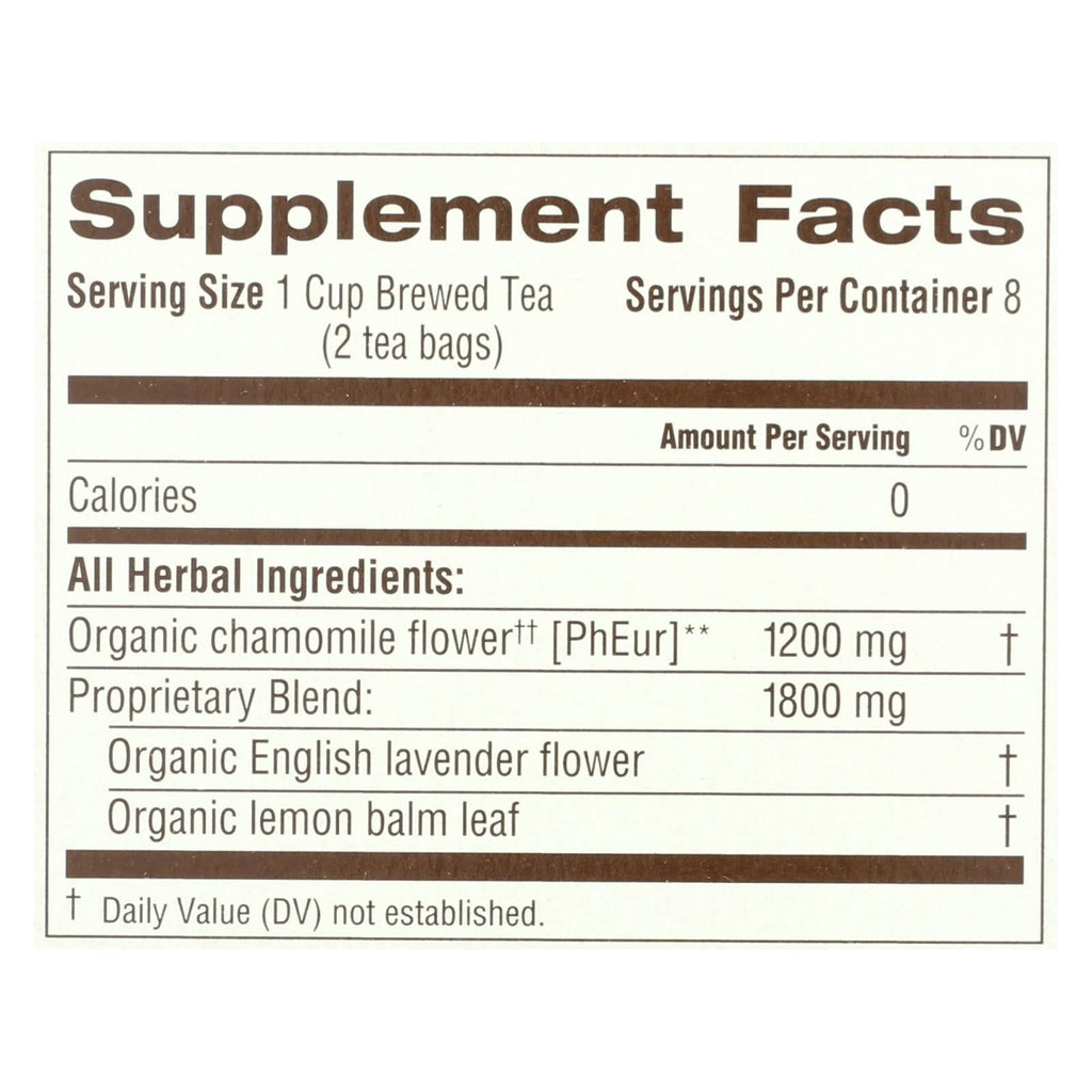 Organic Chamomile Lavender Tea, Caffeine-Free, 6 Boxes, 16 Bags