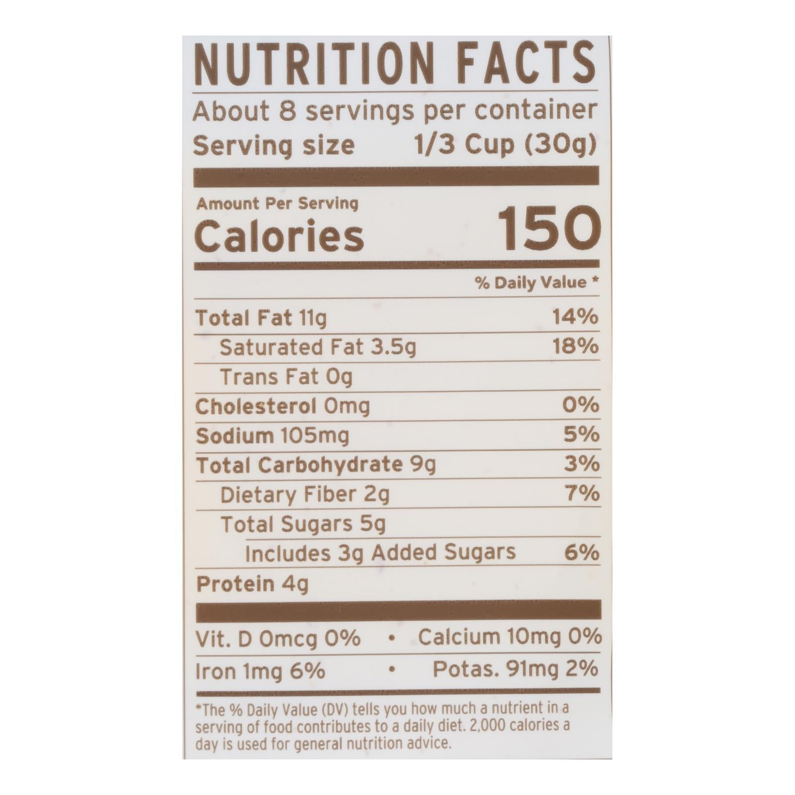 Purely Elizabeth Banana Nut Butter Granola, Case of 6, 8 oz