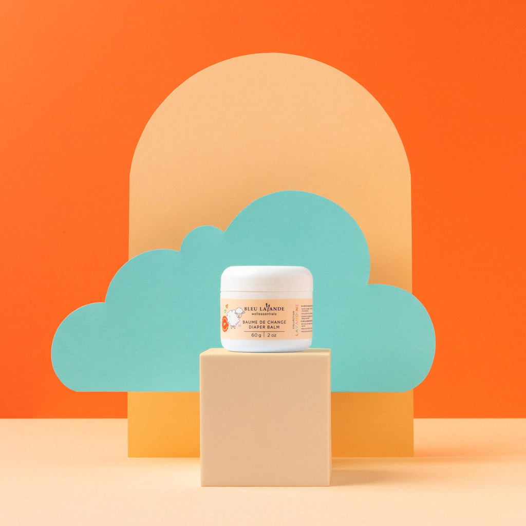 Bleu Lavande Natural Baby Diaper Balm, Allergen-Free Skin Cream, 2.1 oz