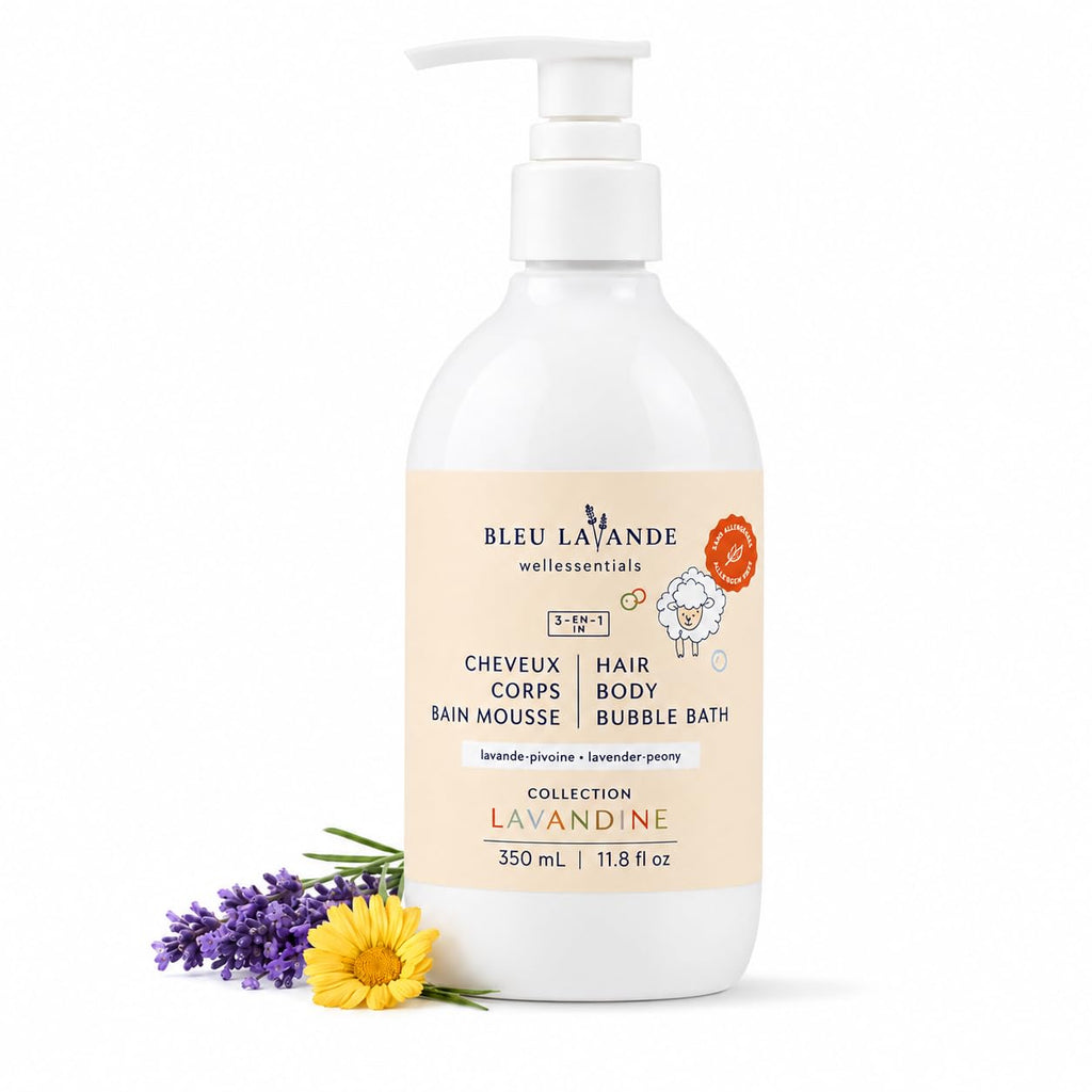 Bleu Lavande 3-in-1 Baby Wash, Shampoo & Bubble Bath, Tear-Free 11.8 fl oz