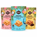 Cha's Organics Organic Coconut Rolls Variety Pack, 3 Flavors, 3.5 oz Each