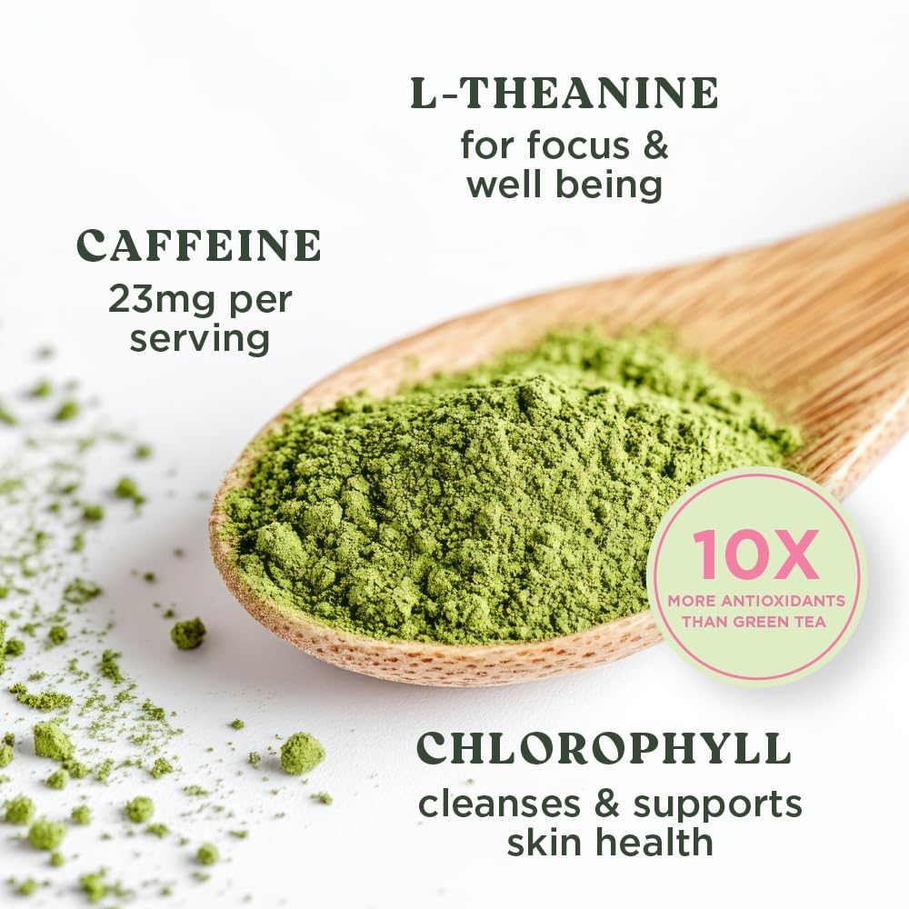 The Harmony Matcha Strawberry (10 Sticks) Premium Japanese Matcha Powder, Rich in Antioxidants & L-Theanine, Sweetened with Organic Sugar, No Preservatives