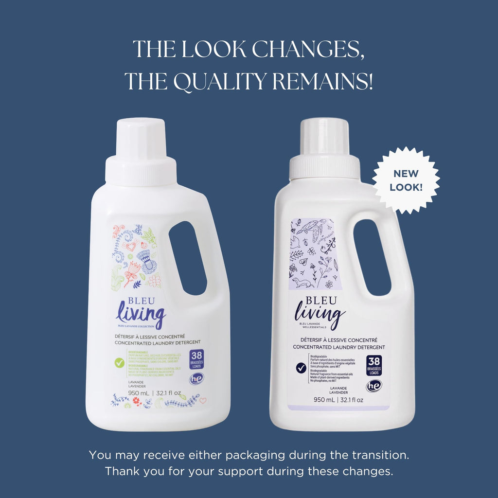Bleu Lavande - 3 Pack Natural Liquid Laundry Detergent - Concentrated Detergent - Biodegradable - Pure Lavender Essential Oil - No Phosphates - No artificial fragrances - 3x 32.1 Fl Oz
