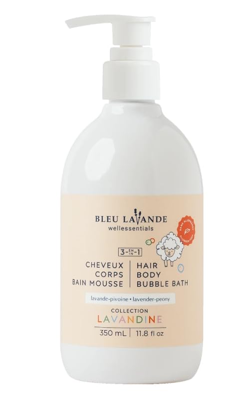 Bleu Lavande 3-in-1 Baby Wash, Shampoo & Bubble Bath, Tear-Free 11.8 fl oz