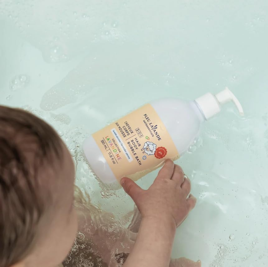 Bleu Lavande 3-in-1 Baby Wash, Shampoo & Bubble Bath, Tear-Free 11.8 fl oz