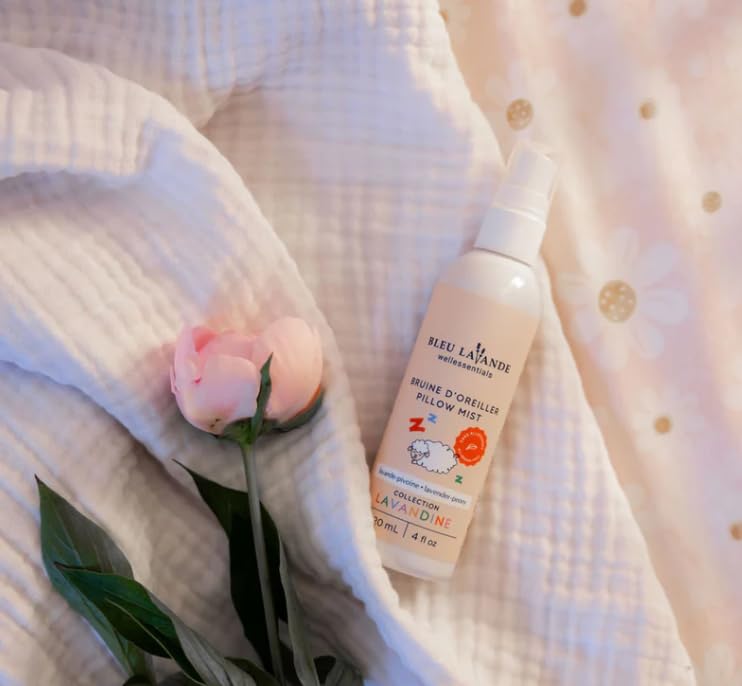 Bleu Lavande Baby Pillow Mist Bedtime Room Spray, Lavender-Peony, 4 fl oz