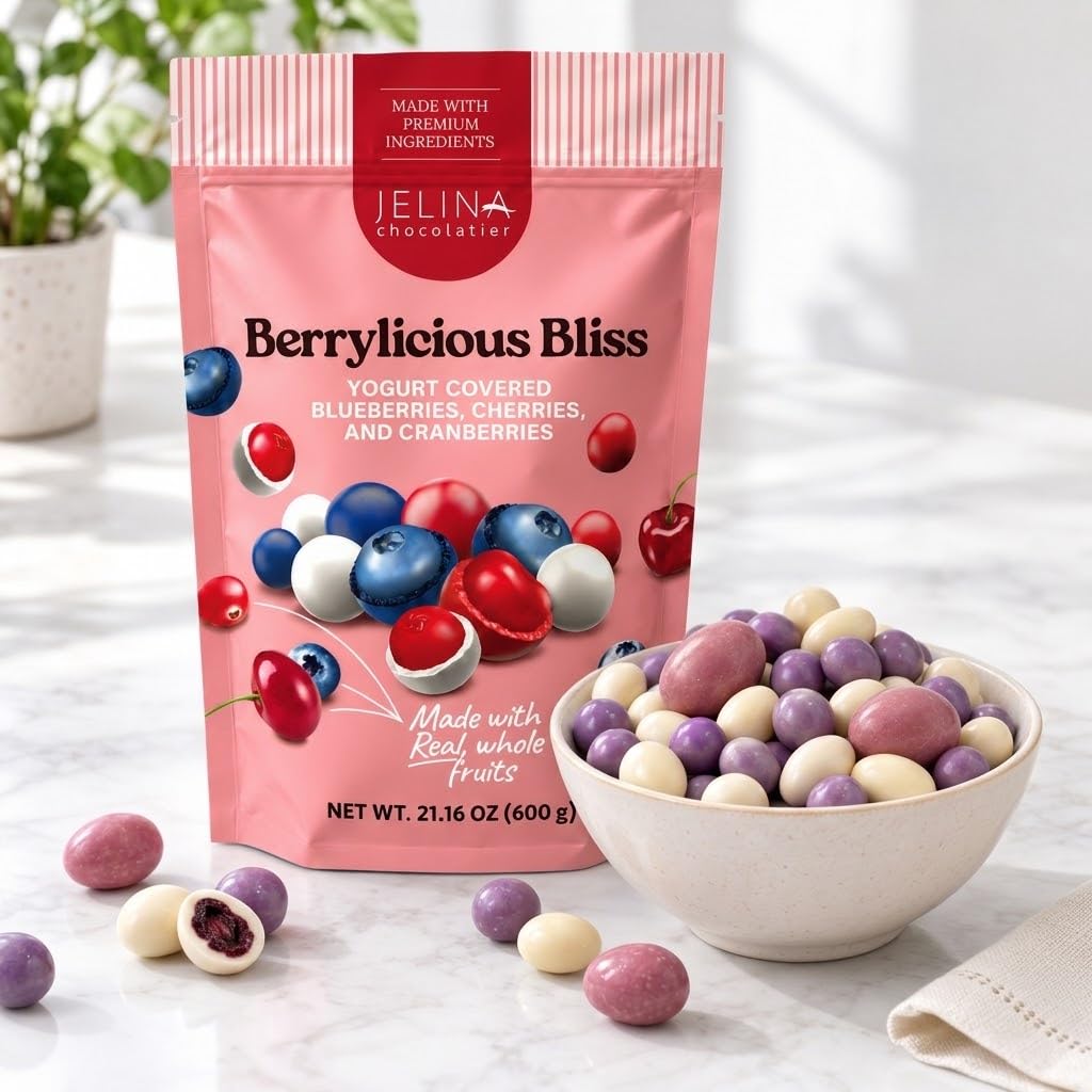 Jelina Chocolatier Berrylicious Bliss Yogurt Covered Berries, 21.16 oz