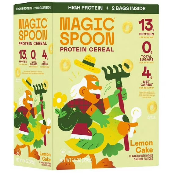 Magic Spoon Lemon Cake Cereal, 7 oz, 2-count