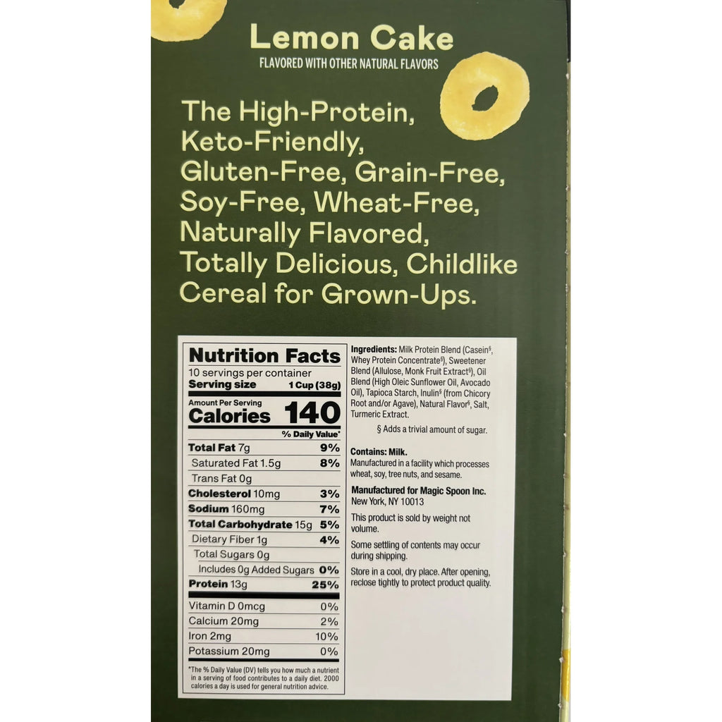 Magic Spoon Lemon Cake Cereal, 7 oz, 2-count