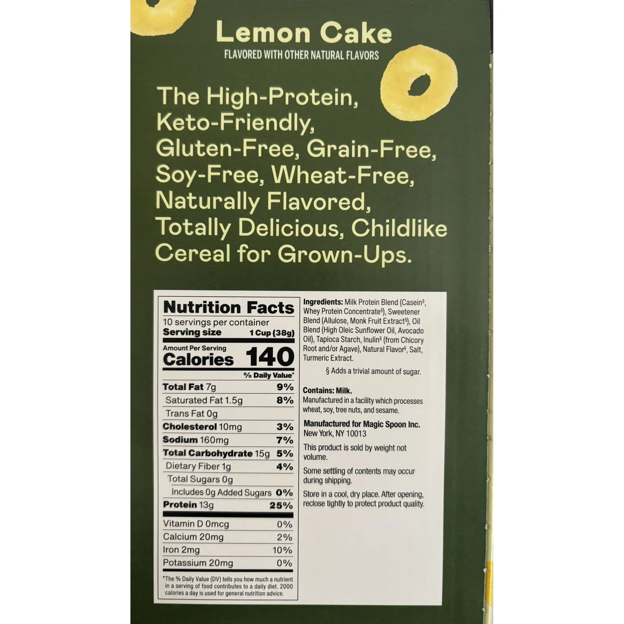 Magic Spoon Lemon Cake Cereal, 7 oz, 2-count