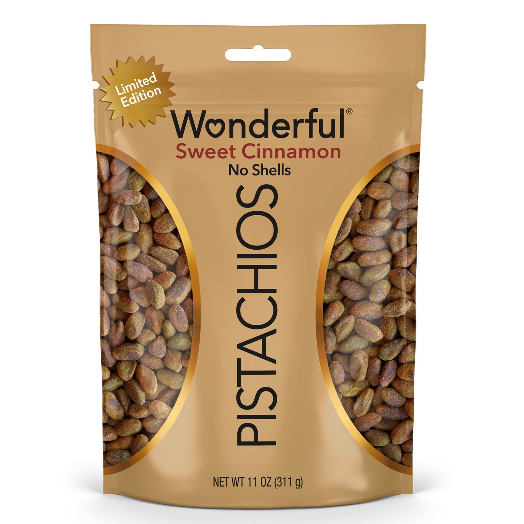 Wonderful Pistachios No Shells Sweet Cinnamon Nuts, 11 Ounce B