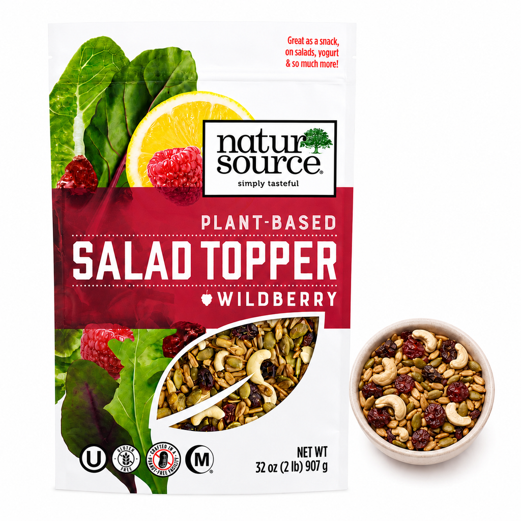 naturSource Salad Topper Wildberry 32 oz (2 lb) - Salad Toppings, Salad Mix, Seeds and Cranberries, for Salad, Oatmeal or Yogurt, Natural, Gluten Free